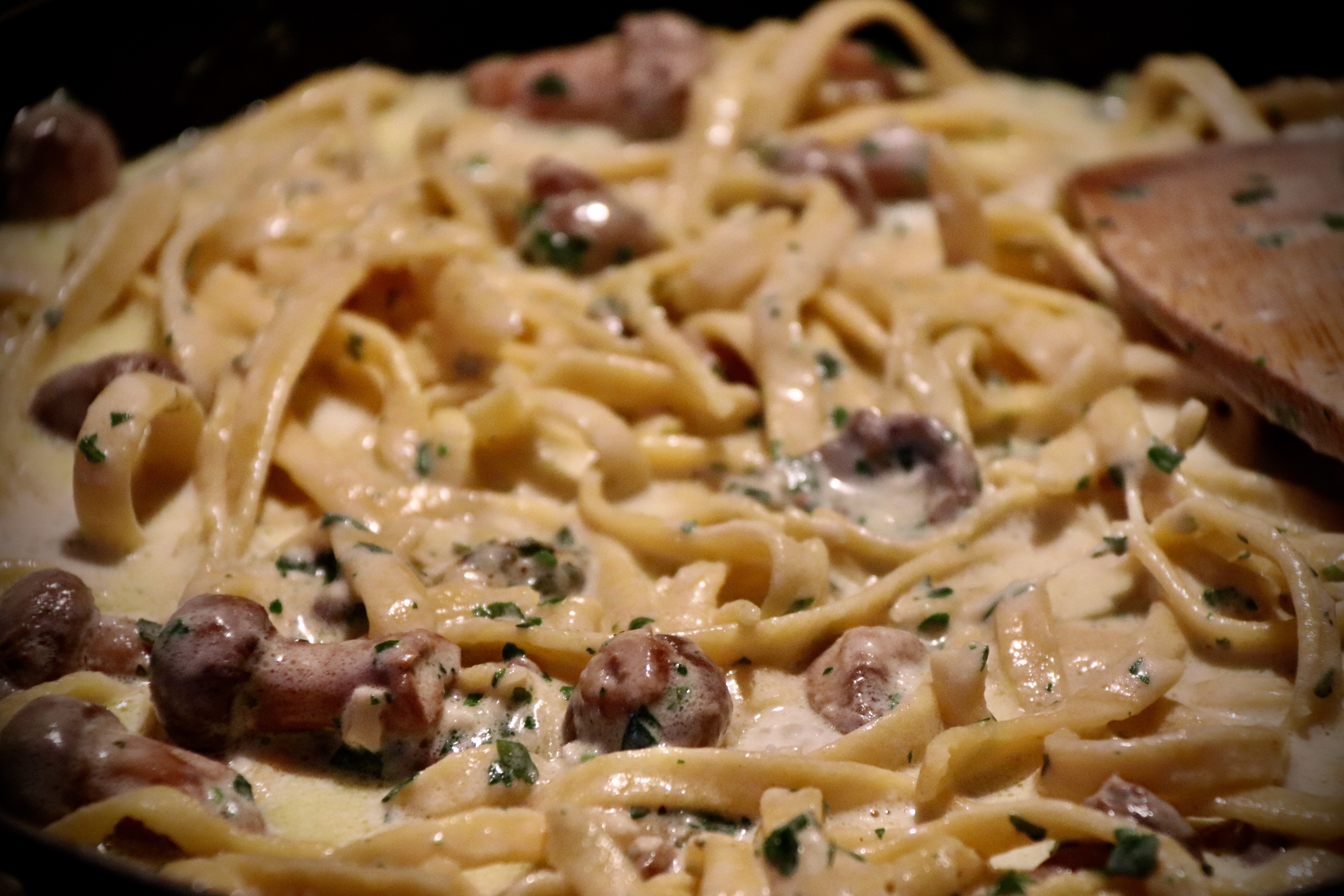 Pâtes crémeuses aux champignons en 15 minutes